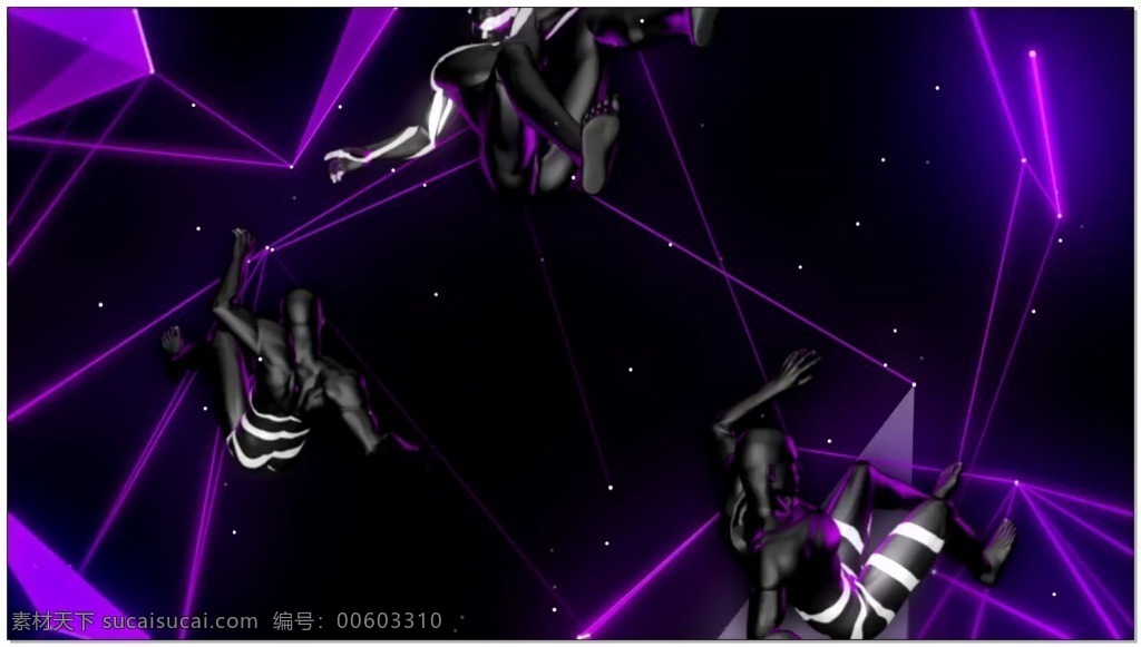 紫色 背景 機器人 視頻 燈光 重力 視頻素材 動態(tài)視頻素材
