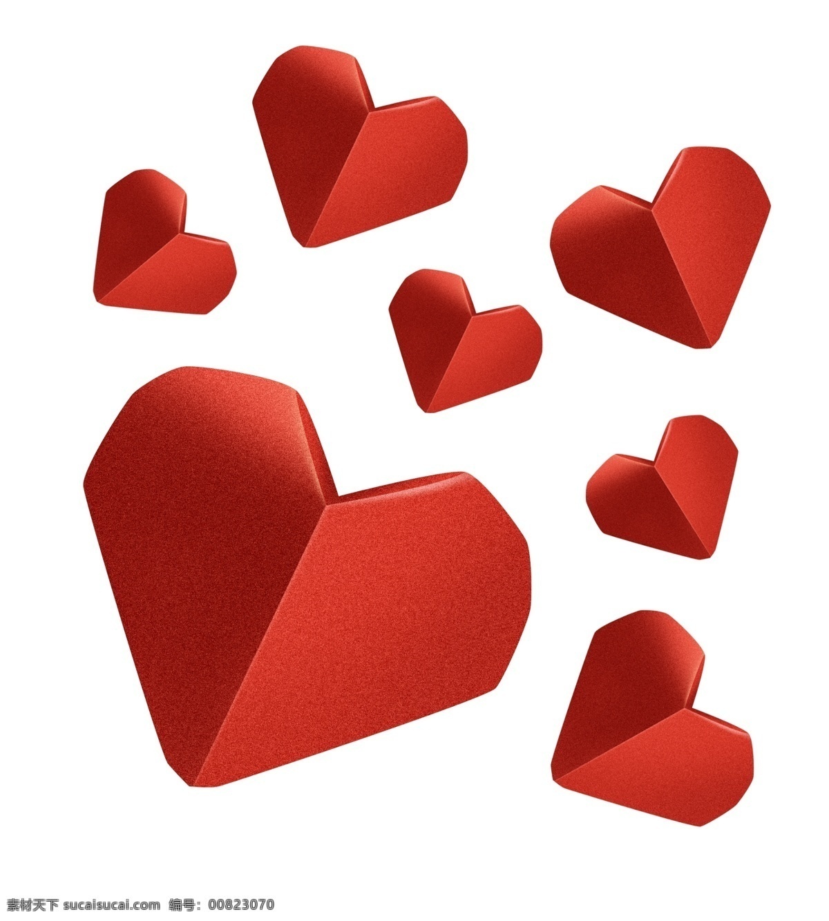 情人节 爱心 爱情 心形 告白 表白 红色 折纸 立体 免 扣 爱人 情人 热情 浪漫 机理 噪点 免扣