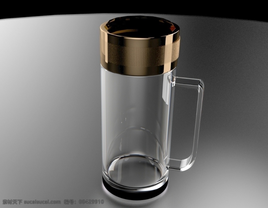 透明玻璃水杯 透明 玻璃 水杯 茶杯 茶具 3d設(shè)計 3d作品 c4d