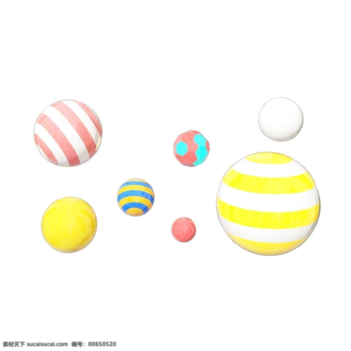 卡通 c4d 雙十 電商 裝飾 懸浮 彩球 金色彩球 粉色彩球 小清新 雙十一 購物狂歡 電商裝飾 懸浮彩球