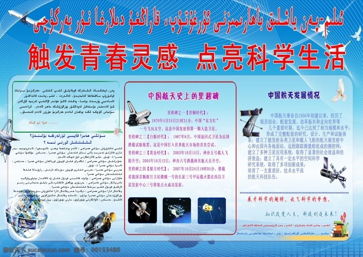 科技 小报 生活百科 科技小报 学习用品 展板模板 矢量 模板下载 双语海报 白色