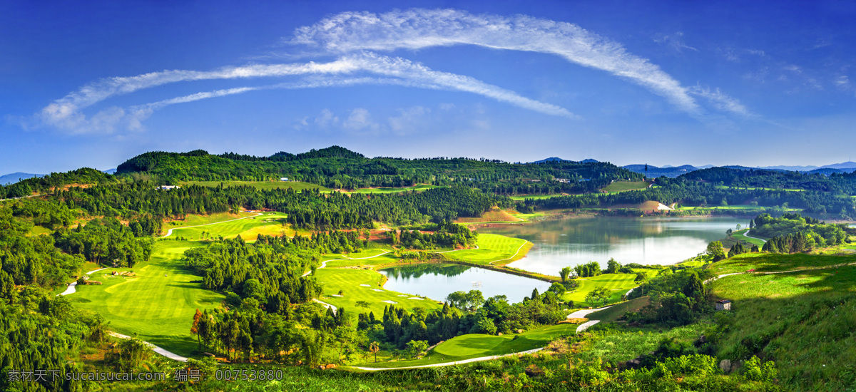 高爾夫球場 球場 高爾夫廣告 高爾夫球 高爾夫背景 球場背景 藍天白云