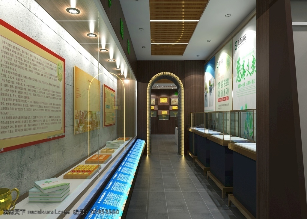 展廳 效果圖 行史館 文化館 歷史館 3d設(shè)計(jì) 3d作品