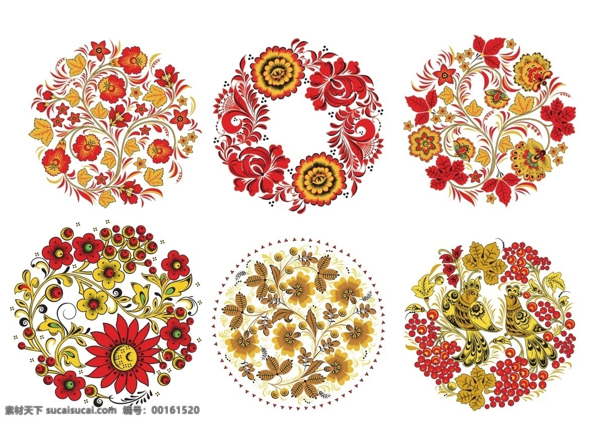 圓形花紋圖案 花紋 圓形花紋 花草花紋 圓形紋樣 圓形圖案 圓形適合紋樣 圓形彩色花紋 底紋邊框 花邊花紋