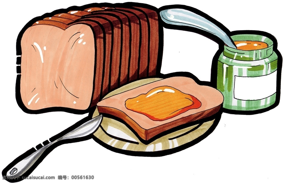 手繪面包 奶酪 手繪美食 馬克 筆 手繪 美食 餐飲美食 效果 圖 繪畫作品 繪畫書法 文化藝術(shù)