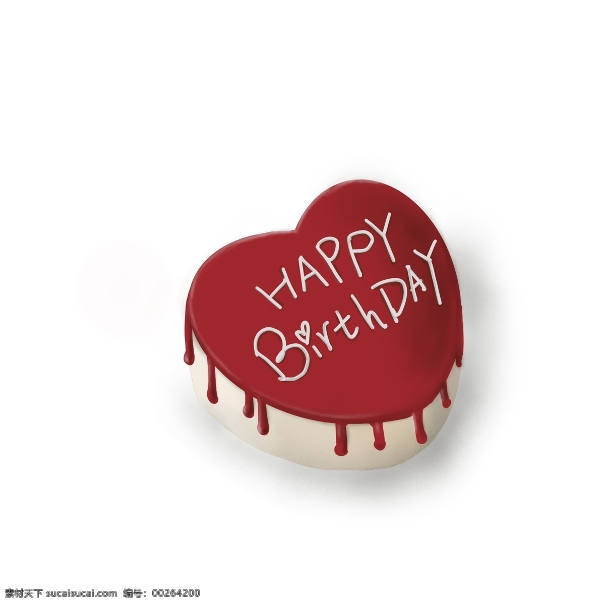 原創(chuàng) 元素 紅色 絲絨 生日蛋糕 生日 蛋糕