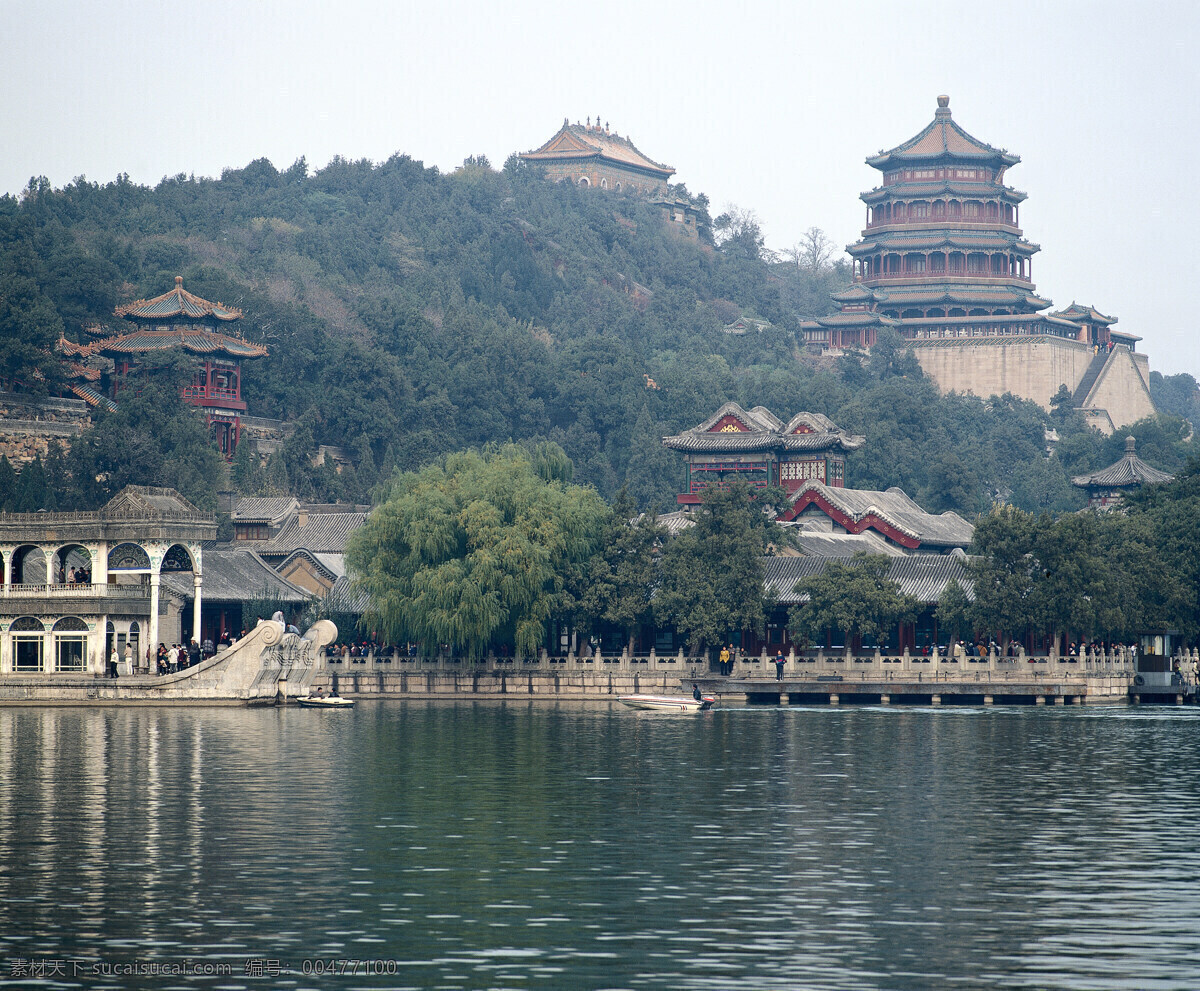 安靜 碧綠 倒影 房子 風景 風景畫 高山 湖水 旅游 樹林 清靜 亭子 山水風景 自然景觀 裝飾素材 山水風景畫