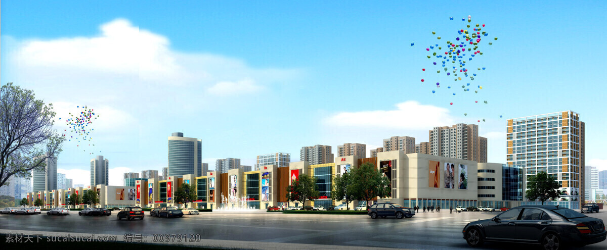 百貨 辦公樓 超市 城市 高層建筑 環(huán)境設計 建筑 建筑設計 樓盤圖片 樓盤 樓宇 住宅樓 商業(yè)樓 馬路 綠化 樹木 汽車 街景 人群 天空 建筑設計圖