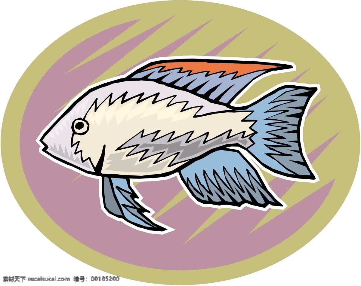 五彩小魚 水生動物 矢量素材 格式 eps格式 設計素材 水中動物 矢量動物 矢量圖庫 白色