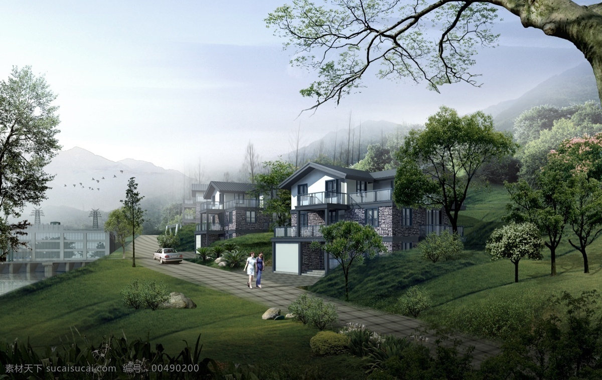 高清晰 精品 園林景觀 設(shè)計素材 分層 庫 別墅 城市景觀 房地產(chǎn) 景觀 園林 版 復(fù)古園林 建筑 藍天白云 樓房 樸 楓 山水 天空 家居裝飾素材