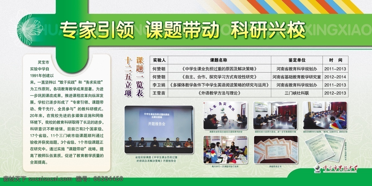 專家引領(lǐng) 課題帶動(dòng) 科研興校 學(xué)校版面 照片版面 學(xué)校類 分層