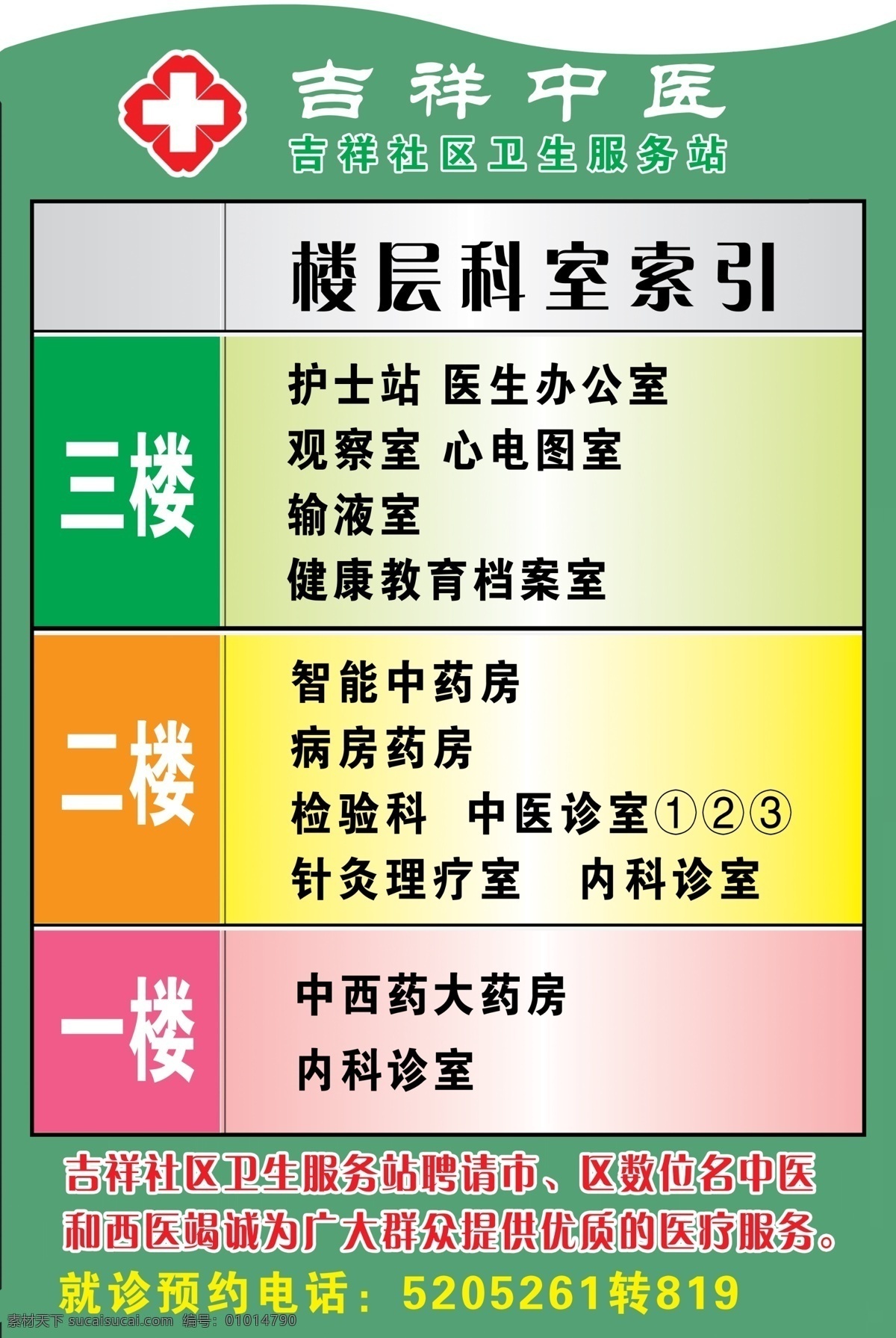 科室索引 吉祥中醫(yī) 內(nèi)科 外科 診室 導(dǎo)引 導(dǎo)示 三樓 護(hù)士站 心電圖室 科室 其他模版 廣告設(shè)計(jì)模板 源文件