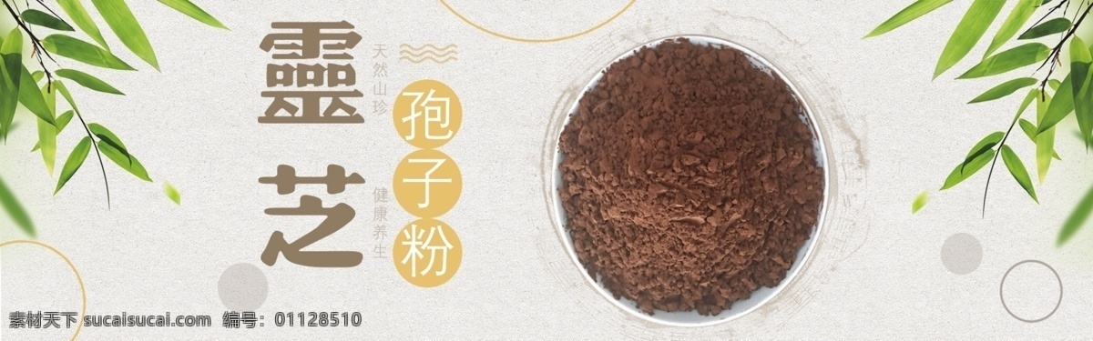 灵芝 孢子粉 企业网站 banner 清新 大图 轮播大图