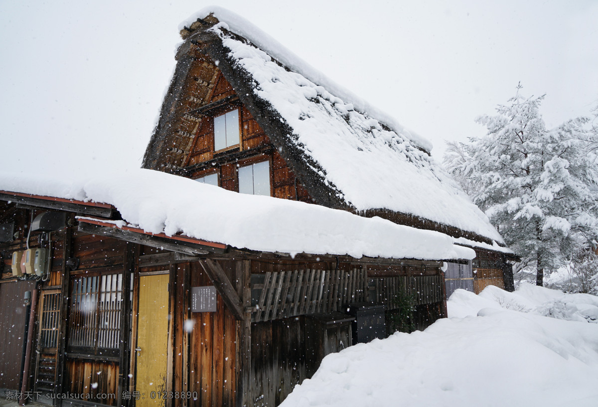 雪中木屋 雪景 大雪 木屋 白雪皚皚 美麗雪景 自然景觀 田園風光