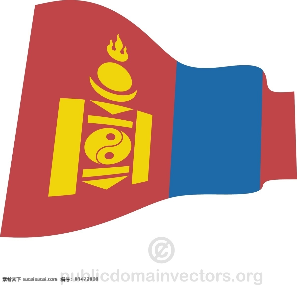 波浪形 蒙古 國(guó)旗 國(guó)家 蒙古族 民族 旗幟 土地 亞洲 中央 共和國(guó)的旗幟 矢量圖 文化藝術(shù)