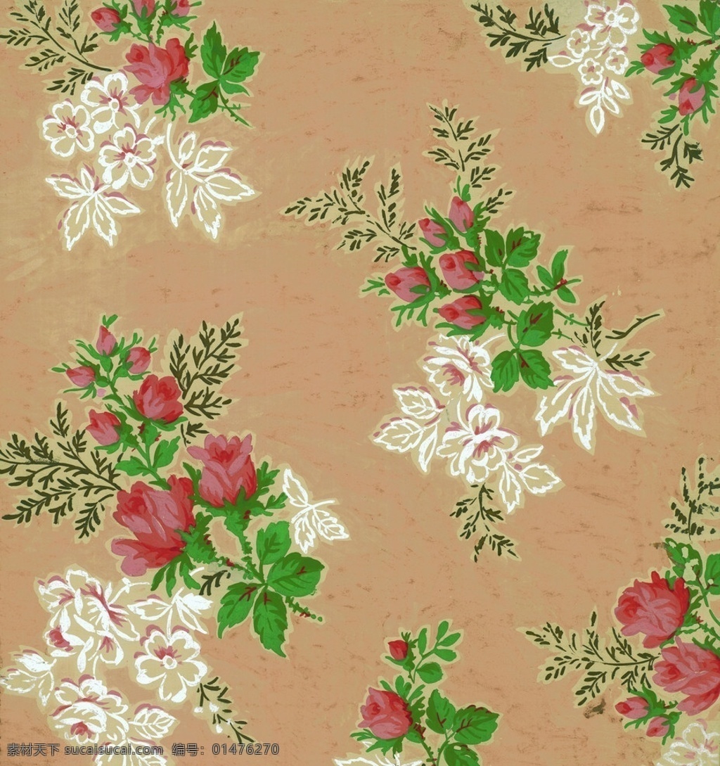 水粉花卉 花卉 玫瑰花 图案设计 时尚花卉 底纹设计 背景底纹 底纹边框