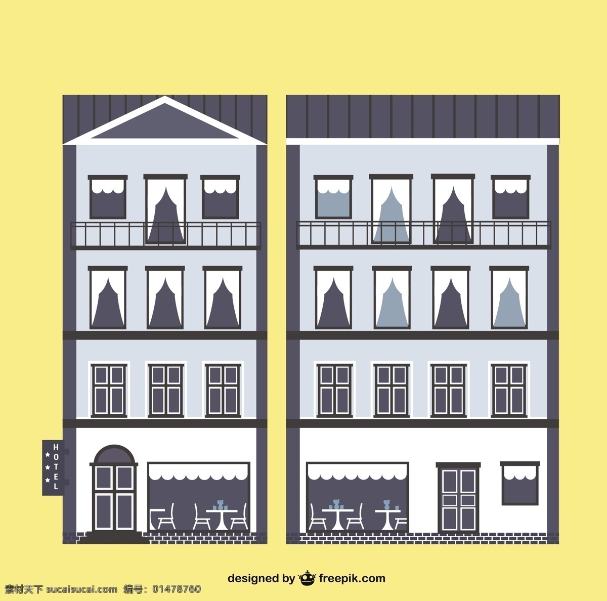 酒店建筑 復(fù)古 建筑 線 藝術(shù) 平面 酒店 度假 度假的元素 象形文字 插圖 圖形 符號(hào) 元素 復(fù)古復(fù)古 線條藝術(shù) 黃色
