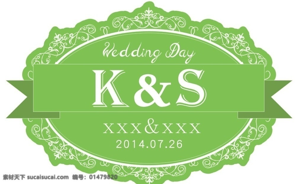 婚禮 logo 牌 歐式花紋 花紋 邊框 wedding