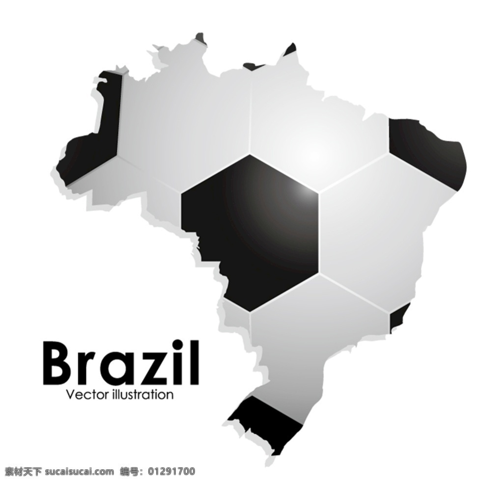 创意 巴西 足球 海报 矢量 巴西足球