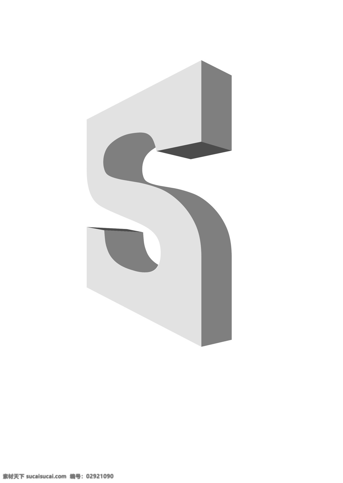 s 字母 3dlogo 图标 logo 3d 方中带圆 图形 体积感 logo设计