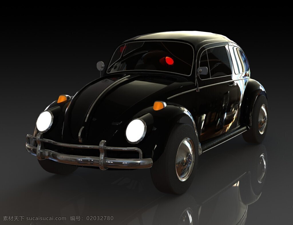 大众 甲壳虫 大众汽车 3d模型素材 其他3d模型