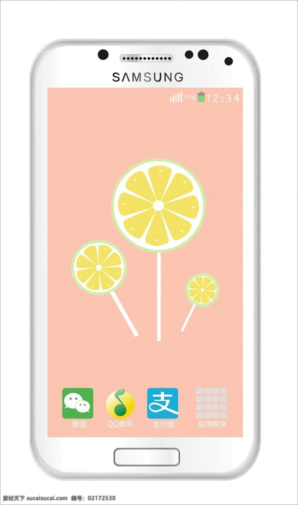 制图 三星手机 亲 制 广告 jz 作业 手机 三星 app 微信 支付宝 白色手机 s4 柠檬 棒棒糖