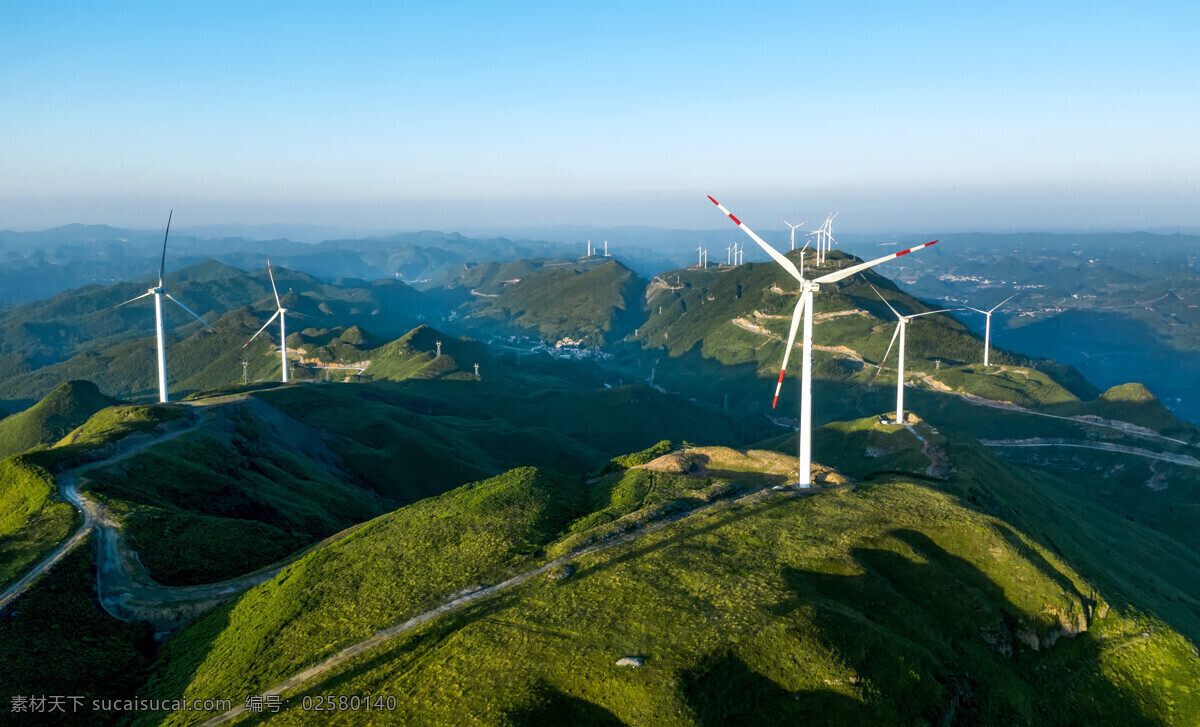 发电风车图片 风力 发电 绿色 能源 环保科技 自然景观