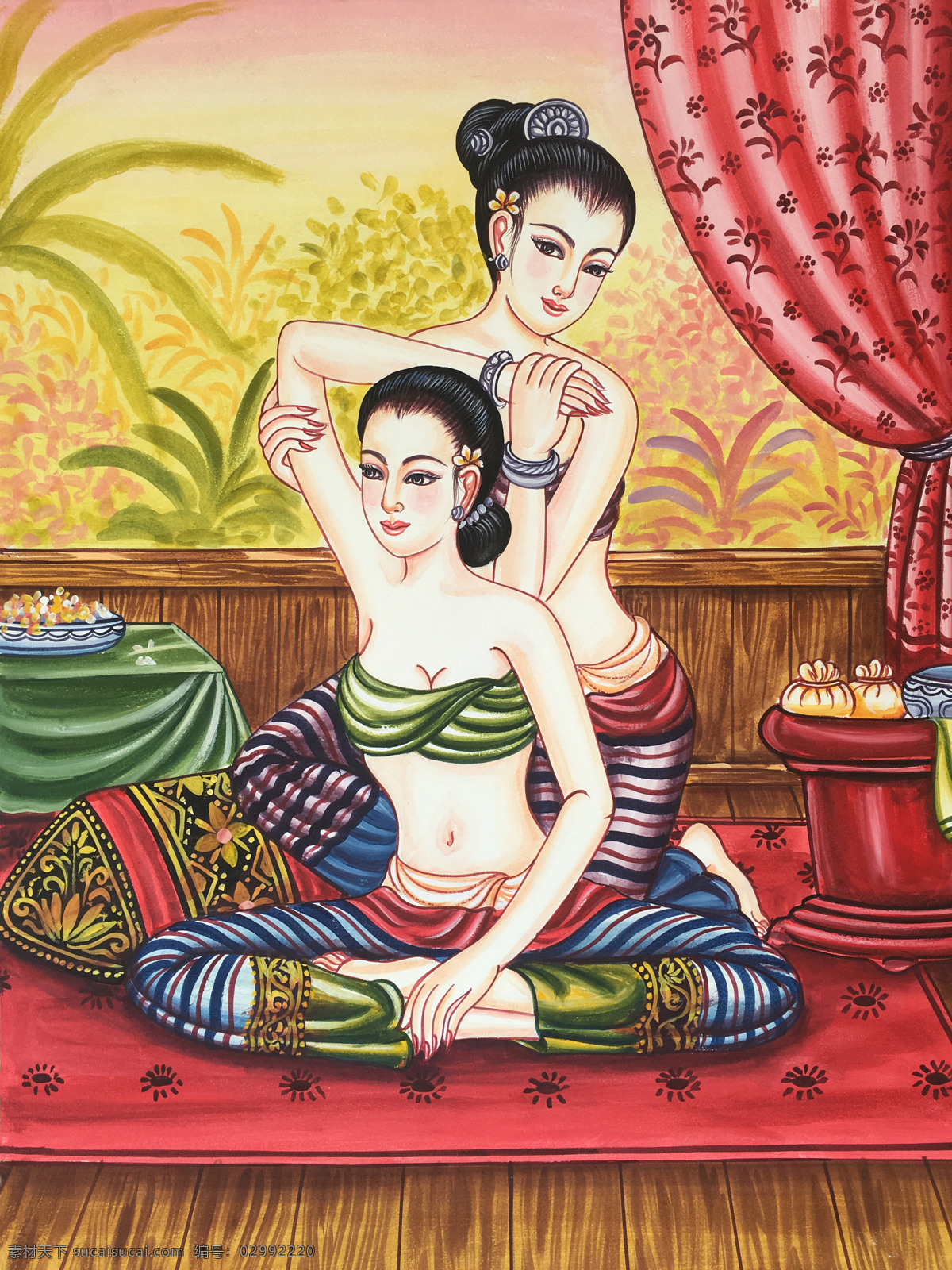 泰式按摩图 泰式按摩 美容spa 养生会所 泰国艺术 美体艺术 按摩推拿 文化艺术 传统文化