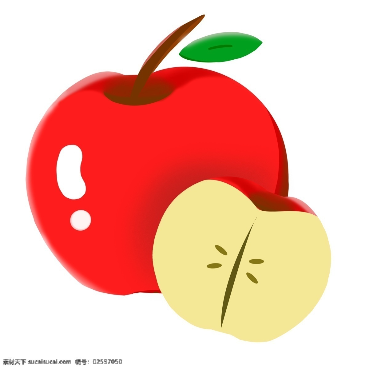 红色漂亮苹果 果实 水果 苹果