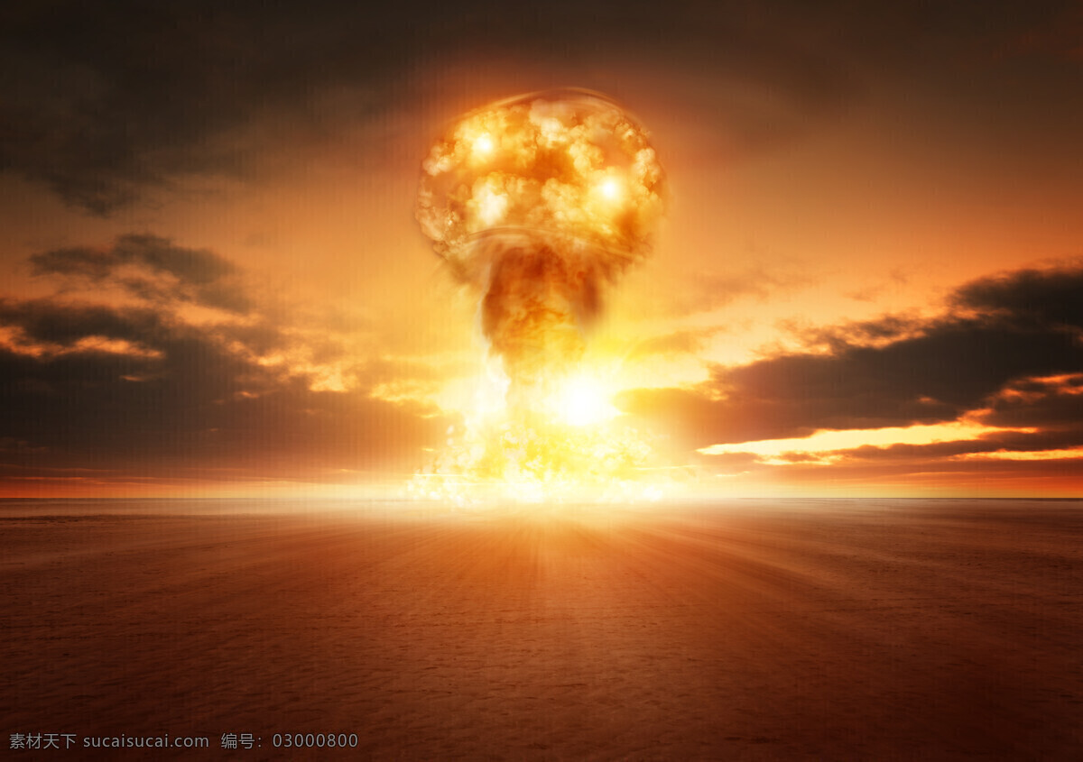 沙漠 原子弹 爆炸 荒漠 原子弹爆炸 炸弹 核武器 核爆炸 蘑菇云 其他类别 生活百科