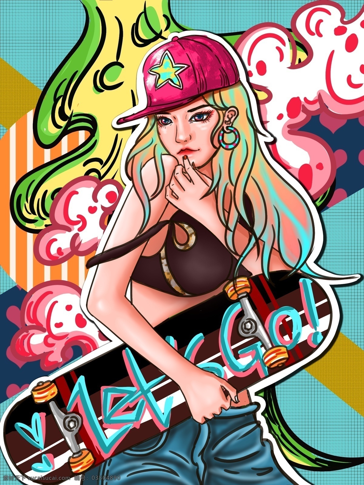 滑板 女孩 酷 涂鴉 pop 運(yùn)動(dòng) 炫彩 波 點(diǎn) 波普 內(nèi)衣 彩帶 可愛(ài)卡通 創(chuàng)意 朋友圈配圖 電腦壁紙 插畫(huà) 配圖 微博配圖 公眾號(hào)配圖 文章配圖 原創(chuàng) 可愛(ài) 卡通 清新 手繪 app開(kāi)屏 banner 早安 溫馨 唯美 你好 治愈