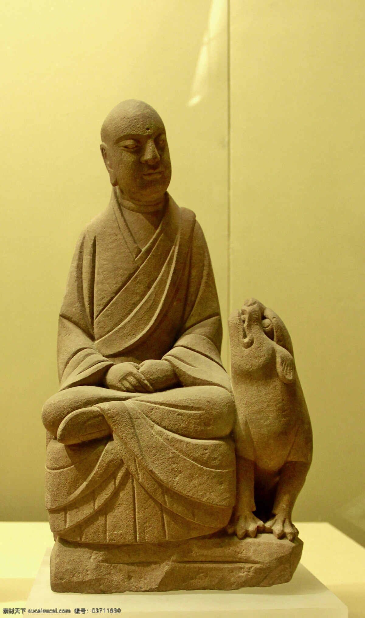 西安 历史博物馆 拊雏貌罗汉 历史博物物馆 文化 佛教 石像 西安文化 传统文化 文化艺术