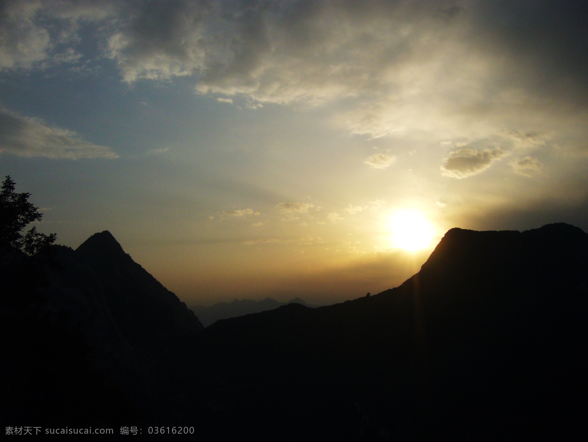 華山 晚霞 夕陽(yáng) 華山晚霞 華山日落