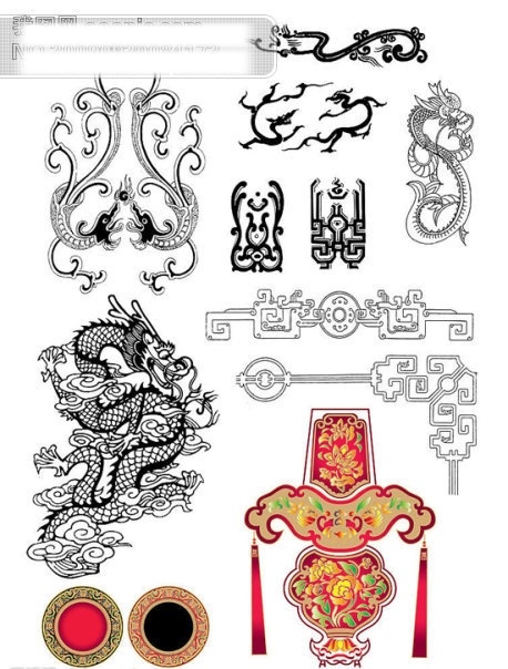 傳統(tǒng) 元素 傳統(tǒng)元素 燈籠 底紋背景 底紋 背景 矢量圖 龍 中國 中國元素 矢量 花紋 花邊 邊框 花紋花邊
