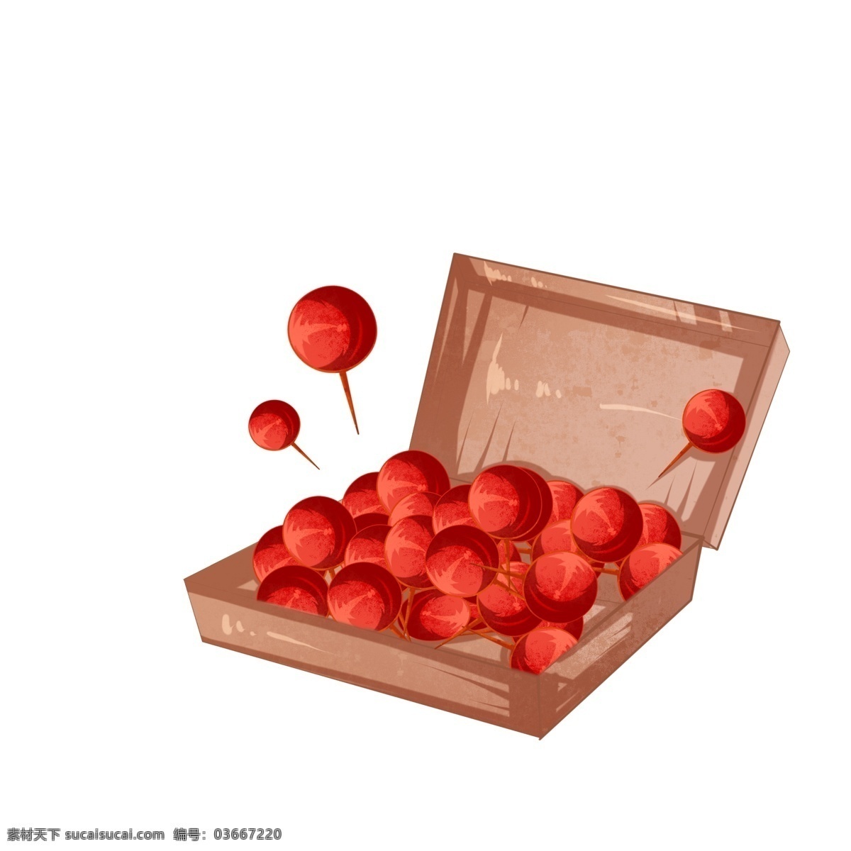盒 紅色 圓頭 圖釘 盒子 圓釘 釘子