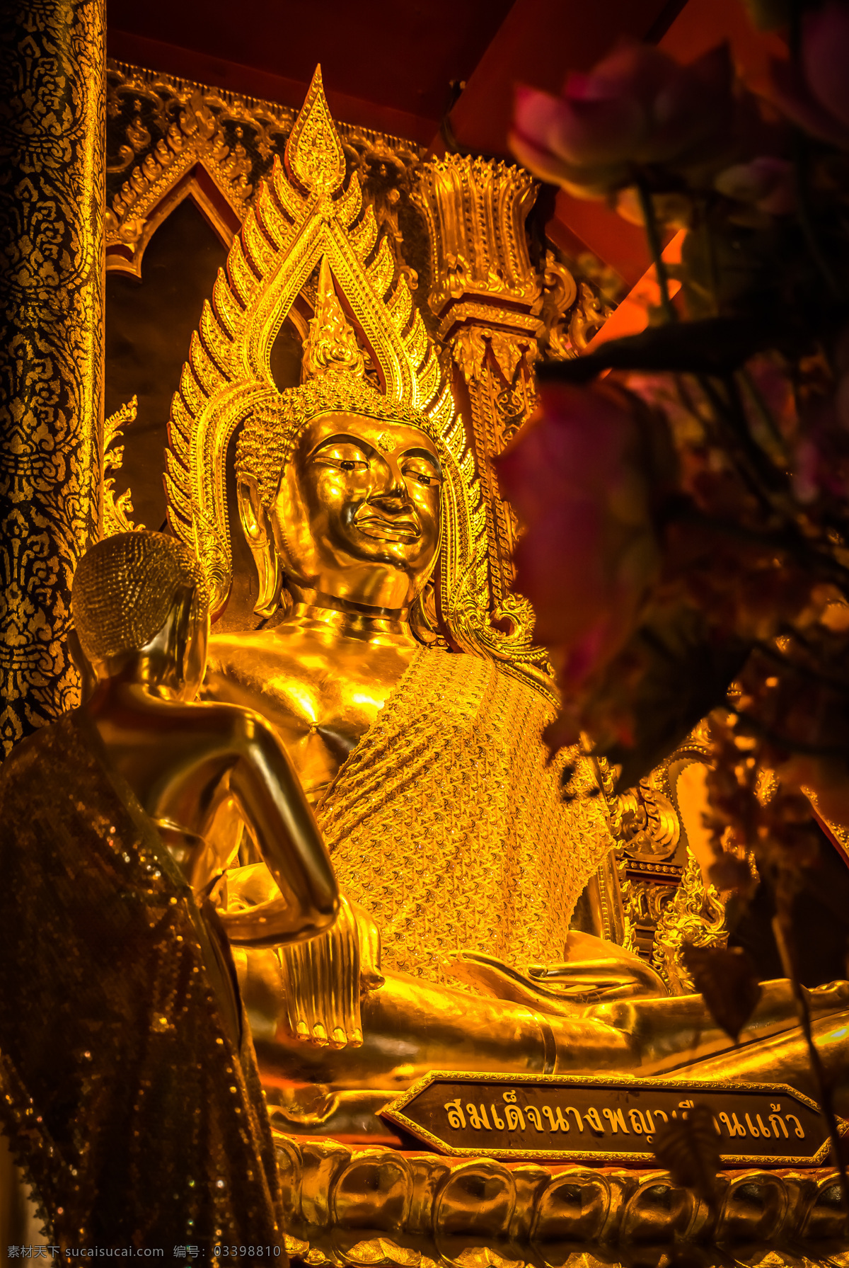 泰国寺庙金佛 泰国 寺庙 金佛 菩萨 曼谷寺庙 佛像 泰国风景 旅游风光 美丽风景 建筑设计 环境家居 黑色