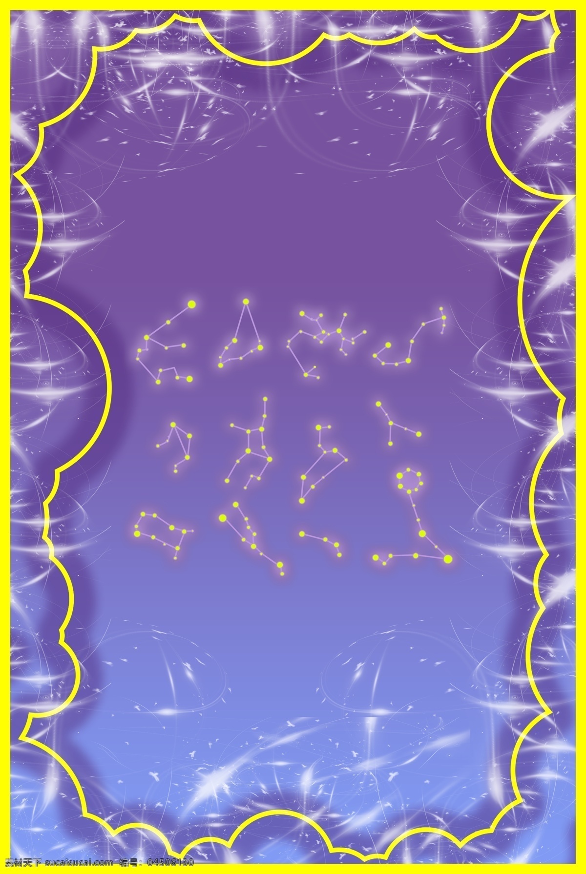 创意 十二星座 海报 背景 占卜 占星 边框 光斑 花纹 运势 星座配对 紫色背景 卡纸 神秘 浪漫