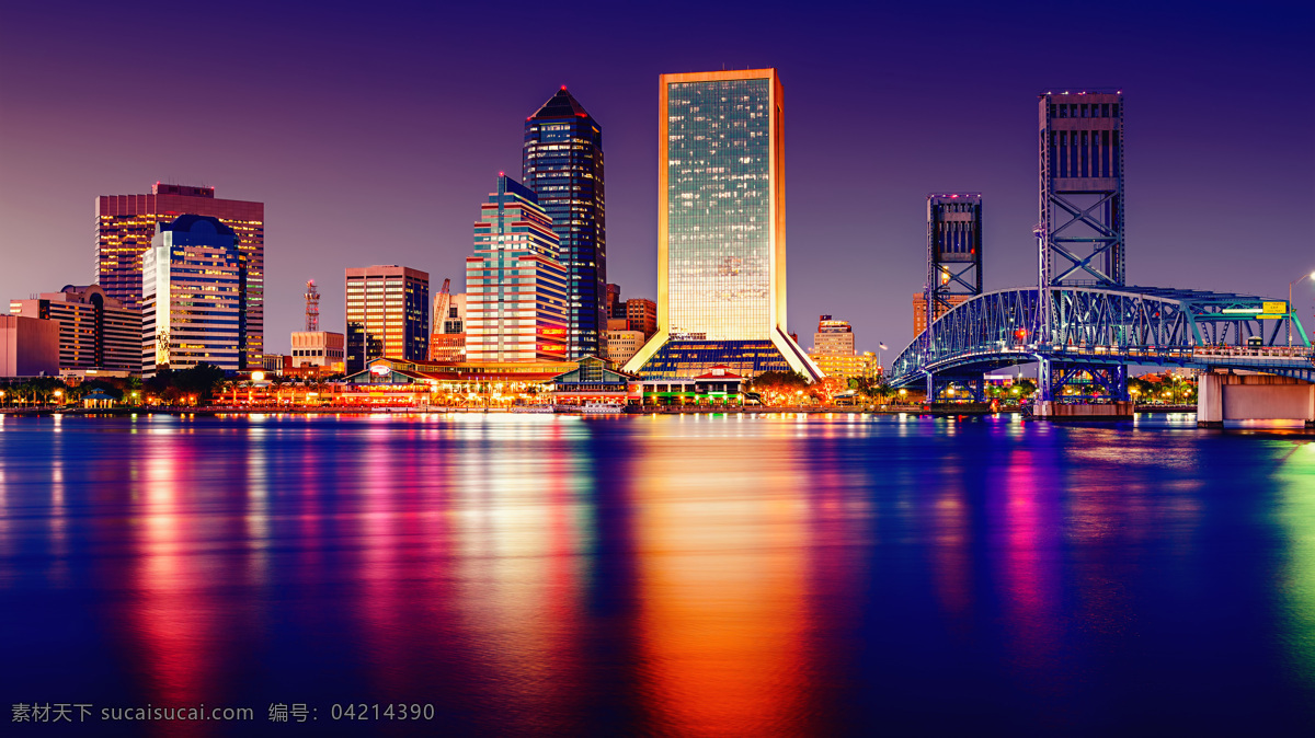 海边城市夜景 佛罗里达 高清 大图 海边 城市风景 夜景 建筑 黑金色 4k 大尺寸 背景图片 自然景观 建筑景观
