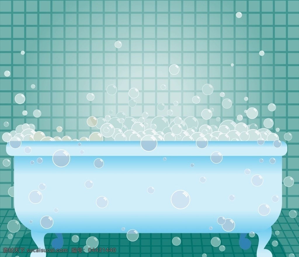 浴缸 沐浴 矢量文件 水泡 泡沫 梅子 蓝色 洗澡 背景