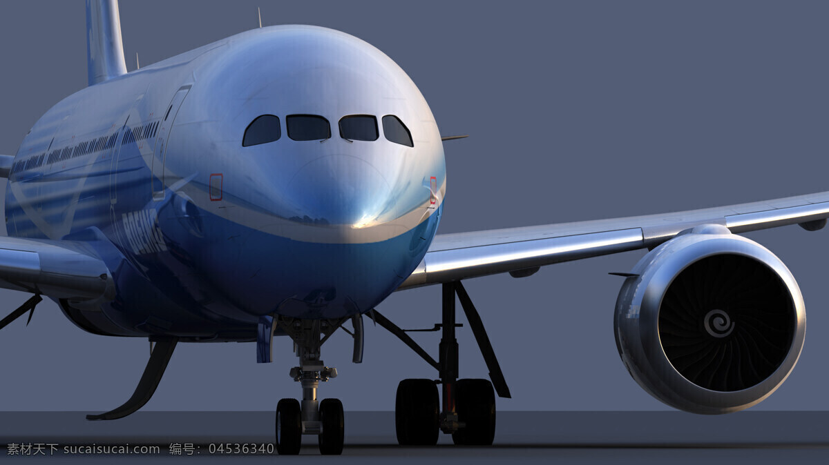 波音 787 梦幻 客机 3d模型素材 建筑模型