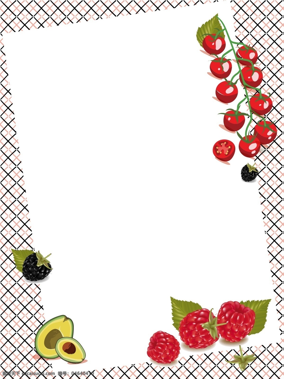 桌面 水果 背景 矢量图 桌布 格子 矢量背景 水果背景 西红柿 桑葚 野草莓 牛油果 餐布 水果矢量图 平面背景