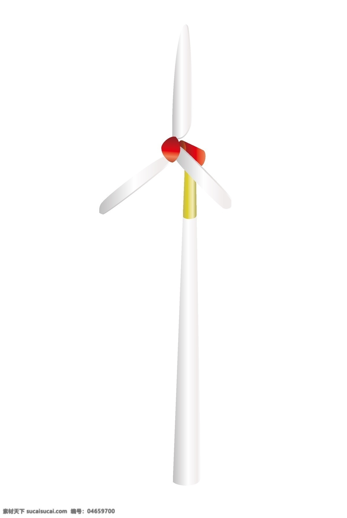 风力 发电 风车 插画 黄色的桅杆 卡通插画 风车插画 扇叶插画 风力发电 风车环保 大大的扇叶