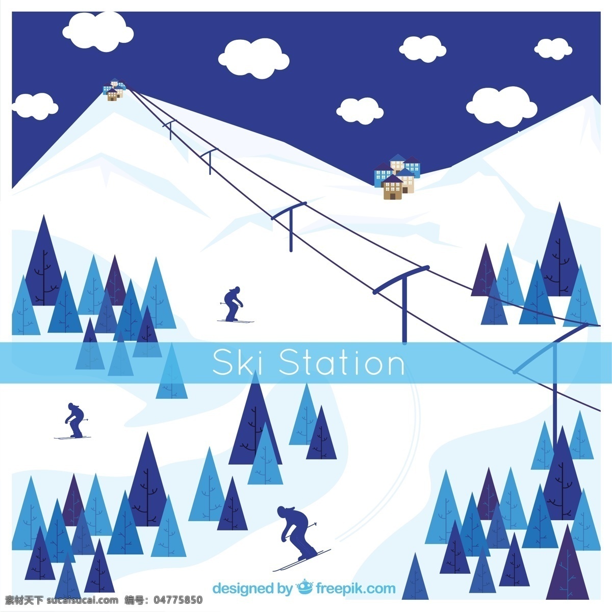 滑雪 度假 背景 平面设计 滑雪背景 雪山