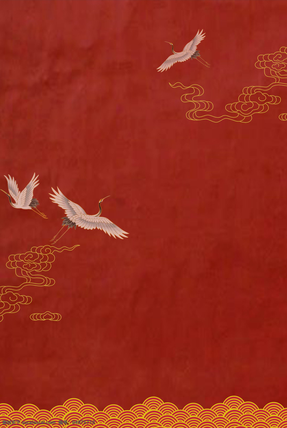 古风 纸张 纹理 波纹 仙鹤 中国 风 背景 中国风 背景素材