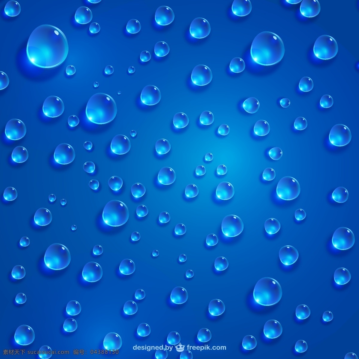 精美 水珠 背景圖片 晶瑩 水滴 藍(lán)色 透明 雨滴 藍(lán)色背景 矢量 高清圖片