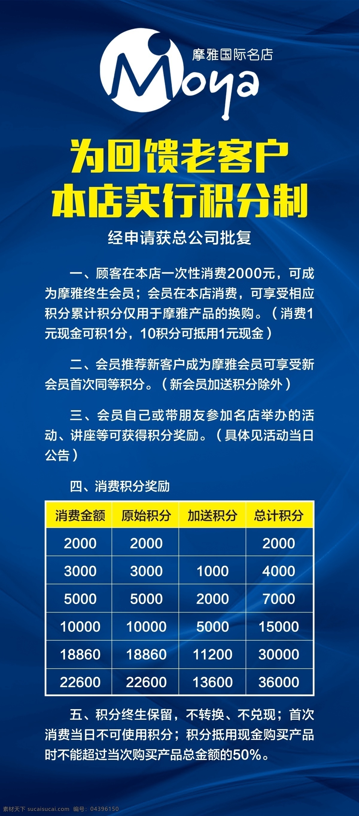 摩 雅 水療 展架 摩雅 積分制 會(huì)員 分層