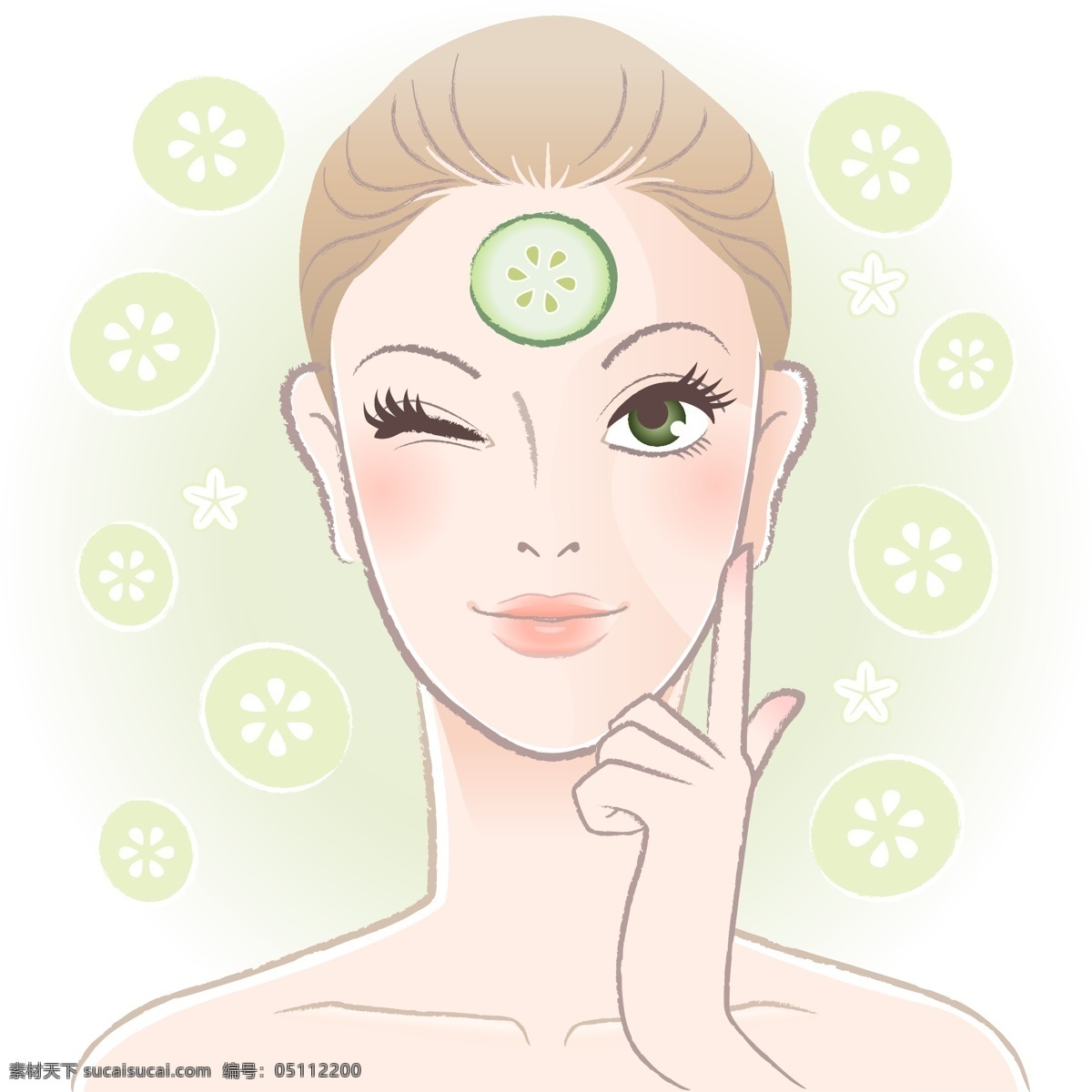 美容 美女 面膜 人物 矢量圖 矢量人物