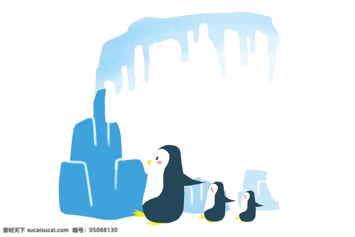 北极 企鹅 冰雪 边框 北极边框 企鹅冰雪边框 企鹅边框 北极冰雕插图 卡通企鹅边框 冰雕边框