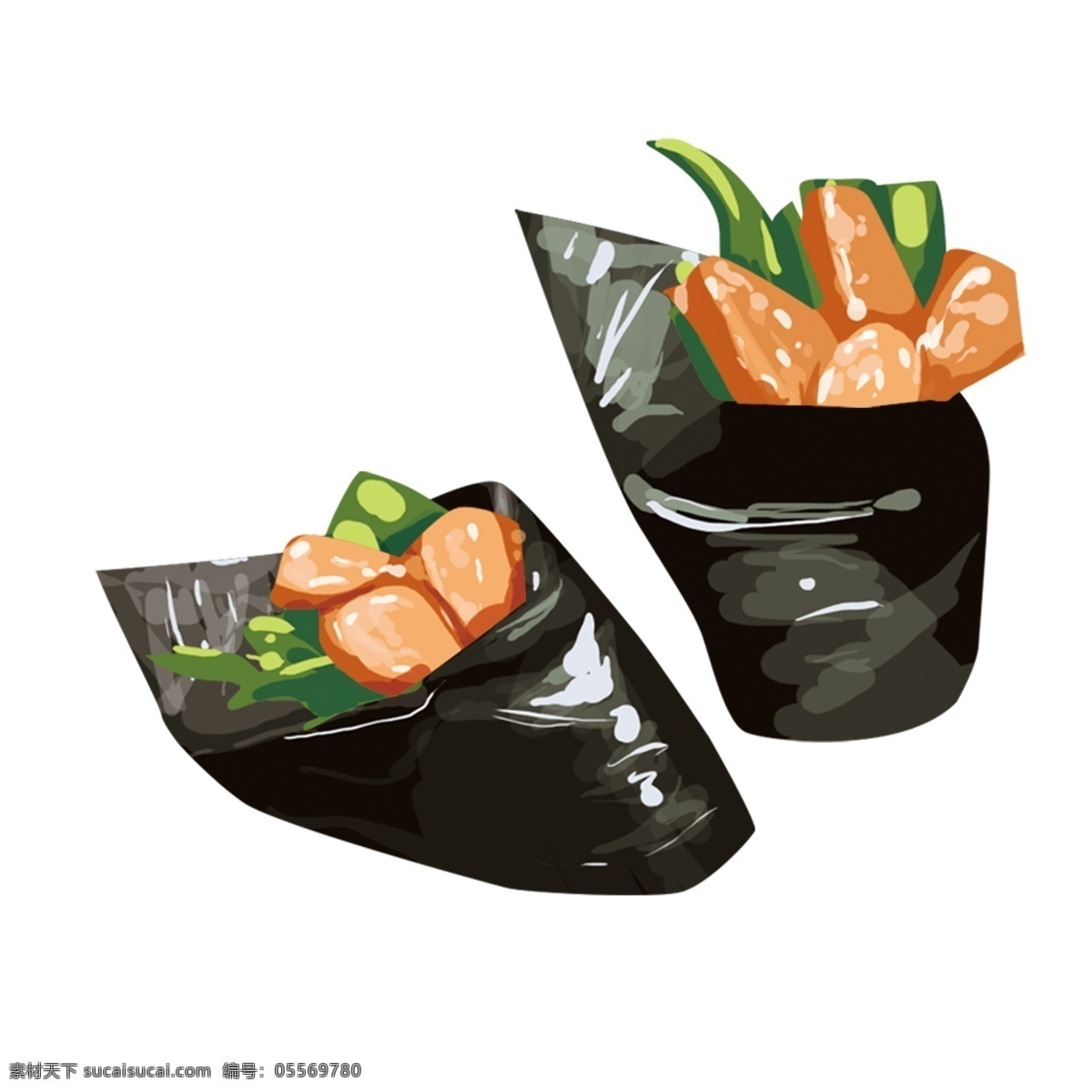 手绘 卡通 韩国 美食 插画元素 简约 韩国美食 免扣素材