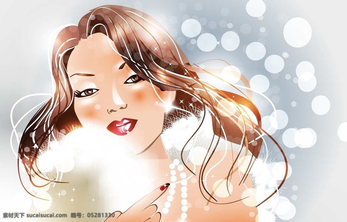 星光 璀璨 美女 矢量 美麗 夢想 明亮 女人 頭發(fā) 性感 暈 迷人 令人眼花繚亂 矢量圖 其他矢量圖